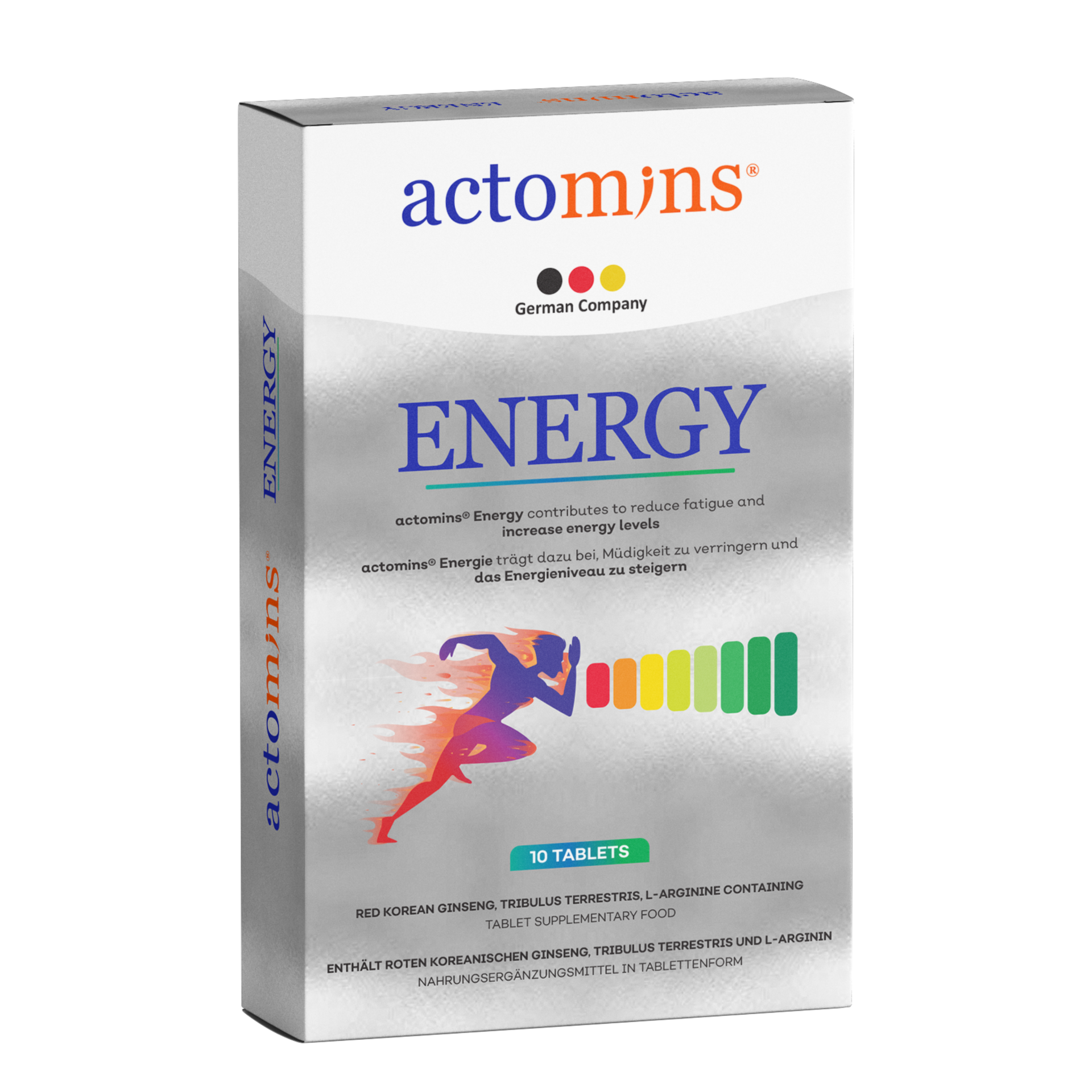 Actomins Energy Tribulus, Ginseng, L-arjinin İçeren Gıda Takviyesi