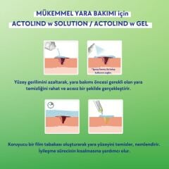 Actolind® W Solüsyon 1 L +W Gel 50 ml + Woun-Vit Plus | 3' lü Yara İyileştirme Seti