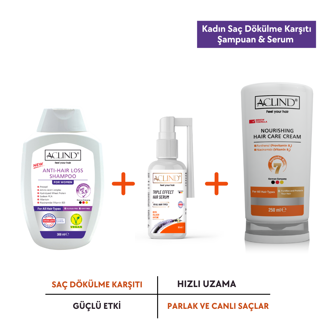 Kadın Saç Dökülme Karşıtı Şampuan & Saç Kremi Seti