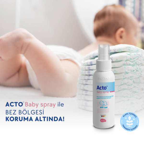 ACTO® Baby Spray 100 ml (Bebek Bez Bölgesi Temizleme Spreyi)