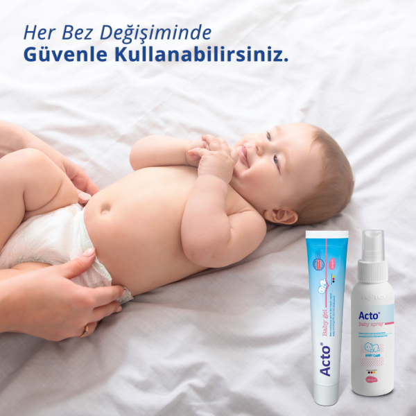 ACTO® BABY GEL 50 ml + Spray 100 ml | Bebek Pişik Önleyici Jel & Sprey