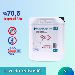 ACTOHAND® IPA 5 L ﻿(El ve Cilt Antiseptiği - İzopropil Alkol 75 % (v/v) = (70,6 g)