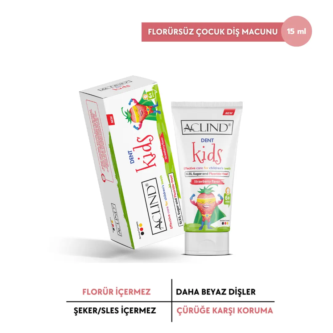 Aclind Dent Kids 75 ml ÇOCUK DİŞLERİ İÇİN ETKİLİ BAKIM
