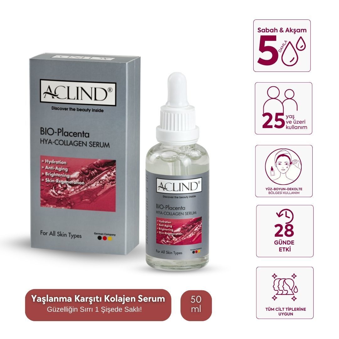 ACLIND® BIO-PLACENTA HYA-COLLAGEN | Yaşlanma Karşıtı Kolajen Serum 50 ml