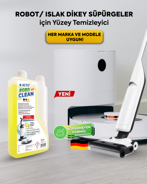 Acto® Robo Clean – Robot Süpürge & Dikey Süpürge Deterjanı