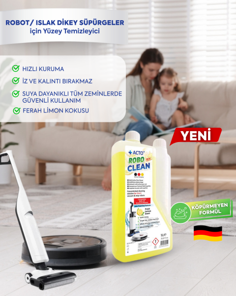 Acto® Robo Clean – Robot Süpürge & Dikey Süpürge Deterjanı