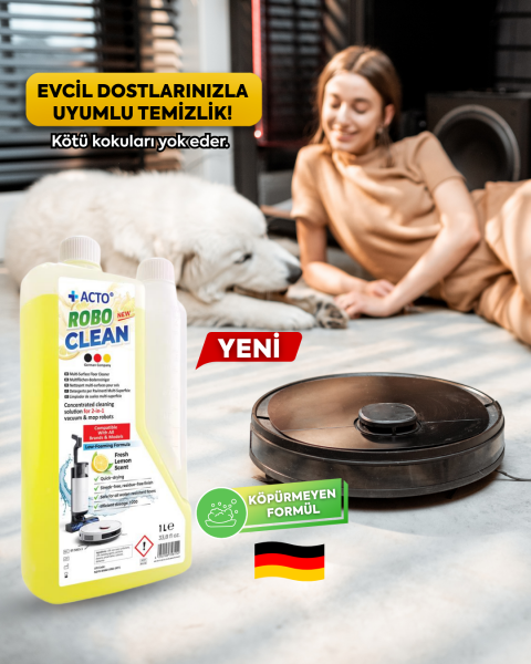Acto® Robo Clean – Robot Süpürge & Dikey Süpürge Deterjanı