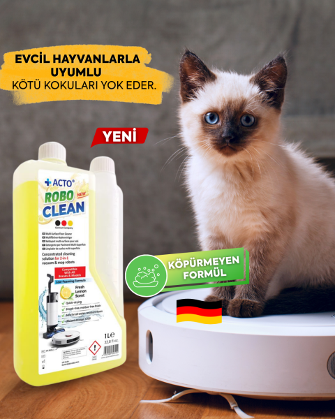 Acto® Robo Clean – Robot Süpürge & Dikey Süpürge Deterjanı