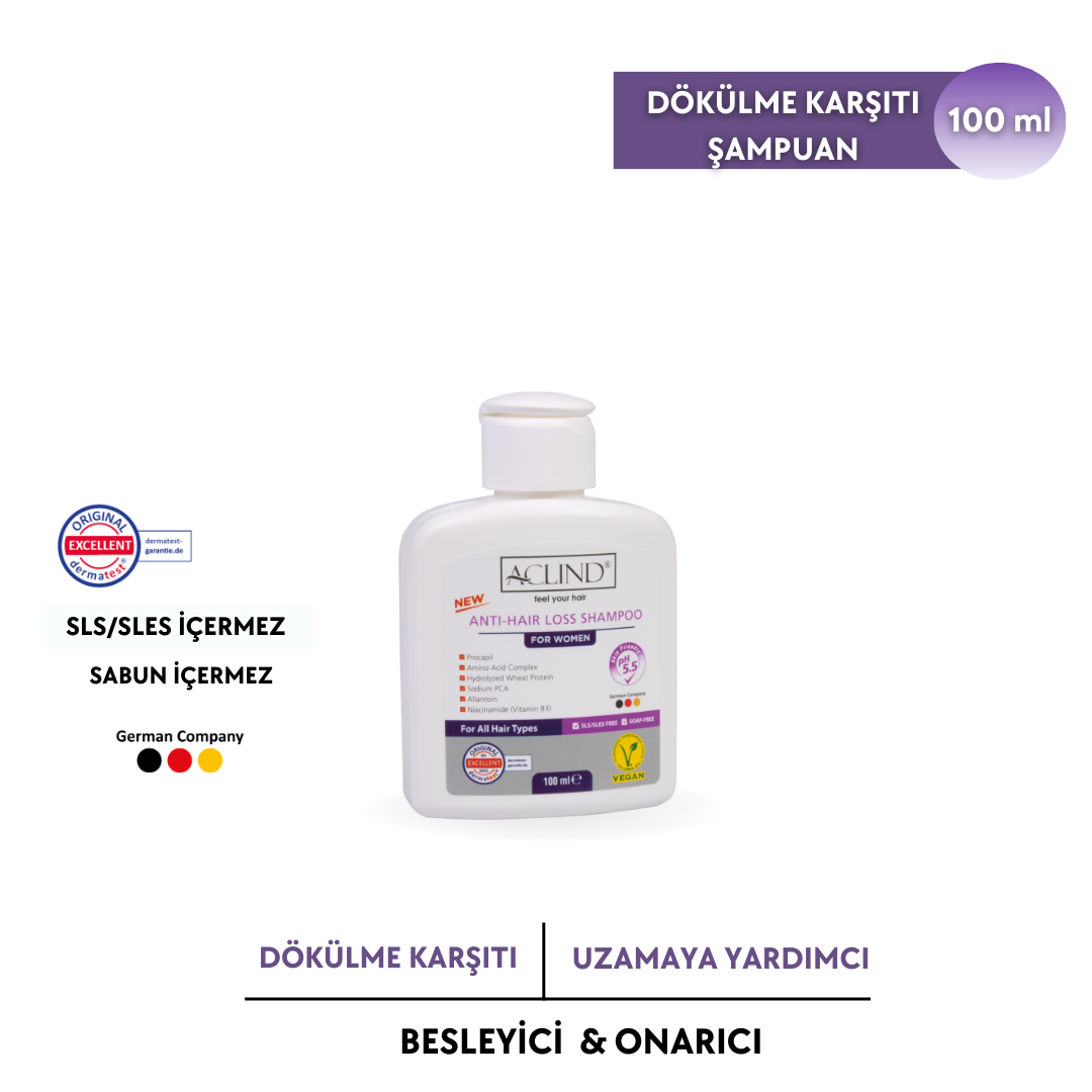 ACLIND® ANTI-HAIR LOSS SHAMPOO Kadın Saç Bakım Şampuanı 100 ml