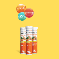 ACTO® VIT | C Vitamini, Çinko ve Zerdeçal Ekstresi 20 Efervesan Tablet
